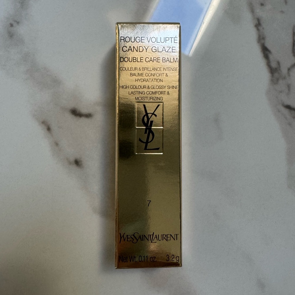 YSL Rouge Volupté Candy Glaze Lip Gloss Stick in Beige Bliss